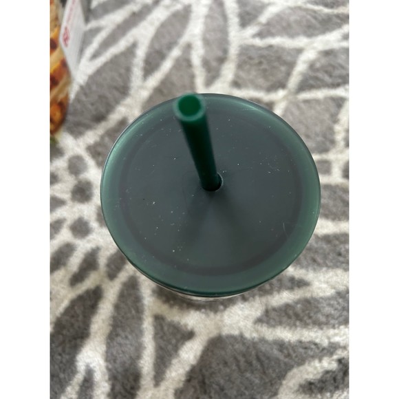 Starbucks Black Gradient 24oz Stainless Steel Tumbler 2021 Green Straw - Picture 4 of 5